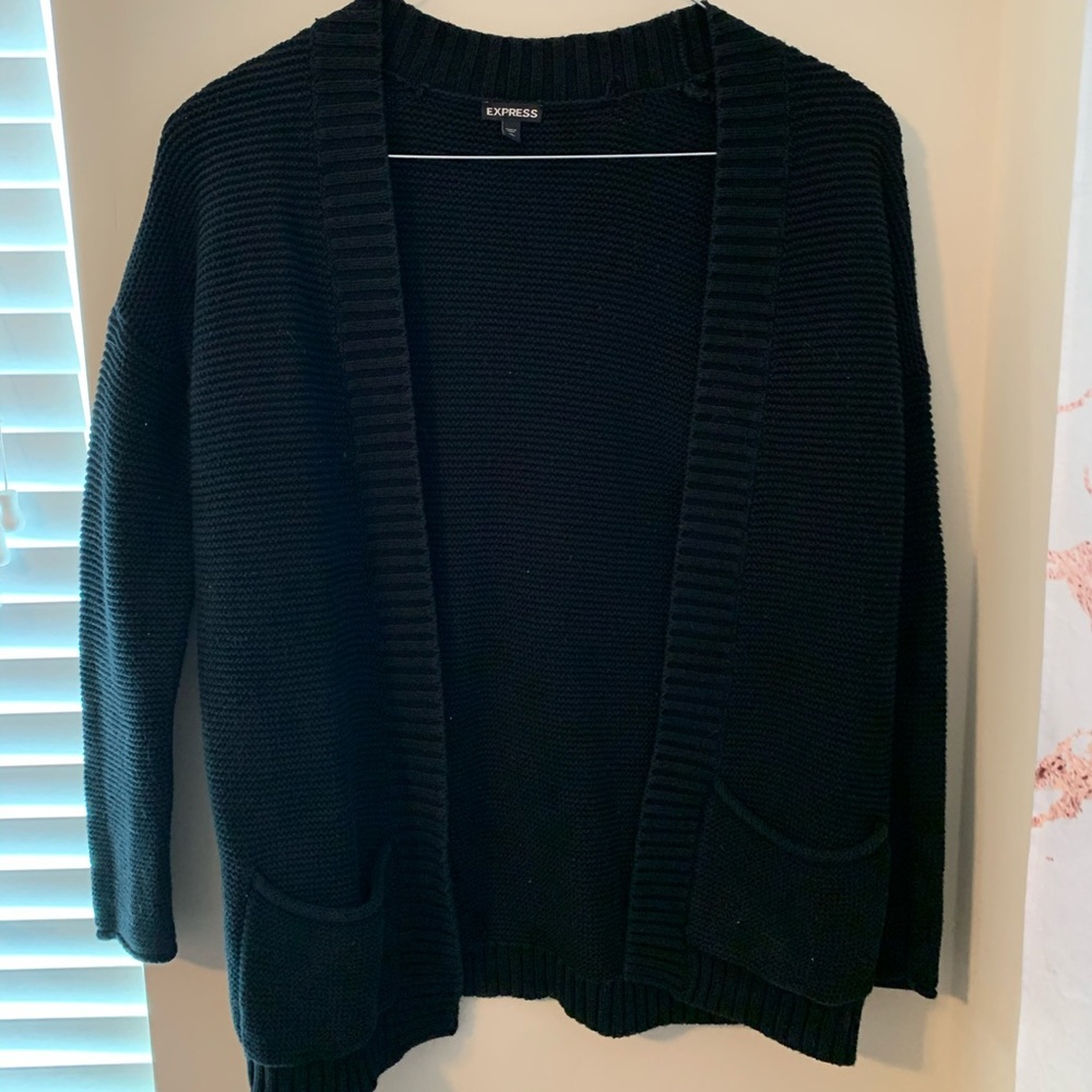 Black cardigan
